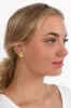 Aileen Green Flower Stud Earrings sold by Blue Bungalow