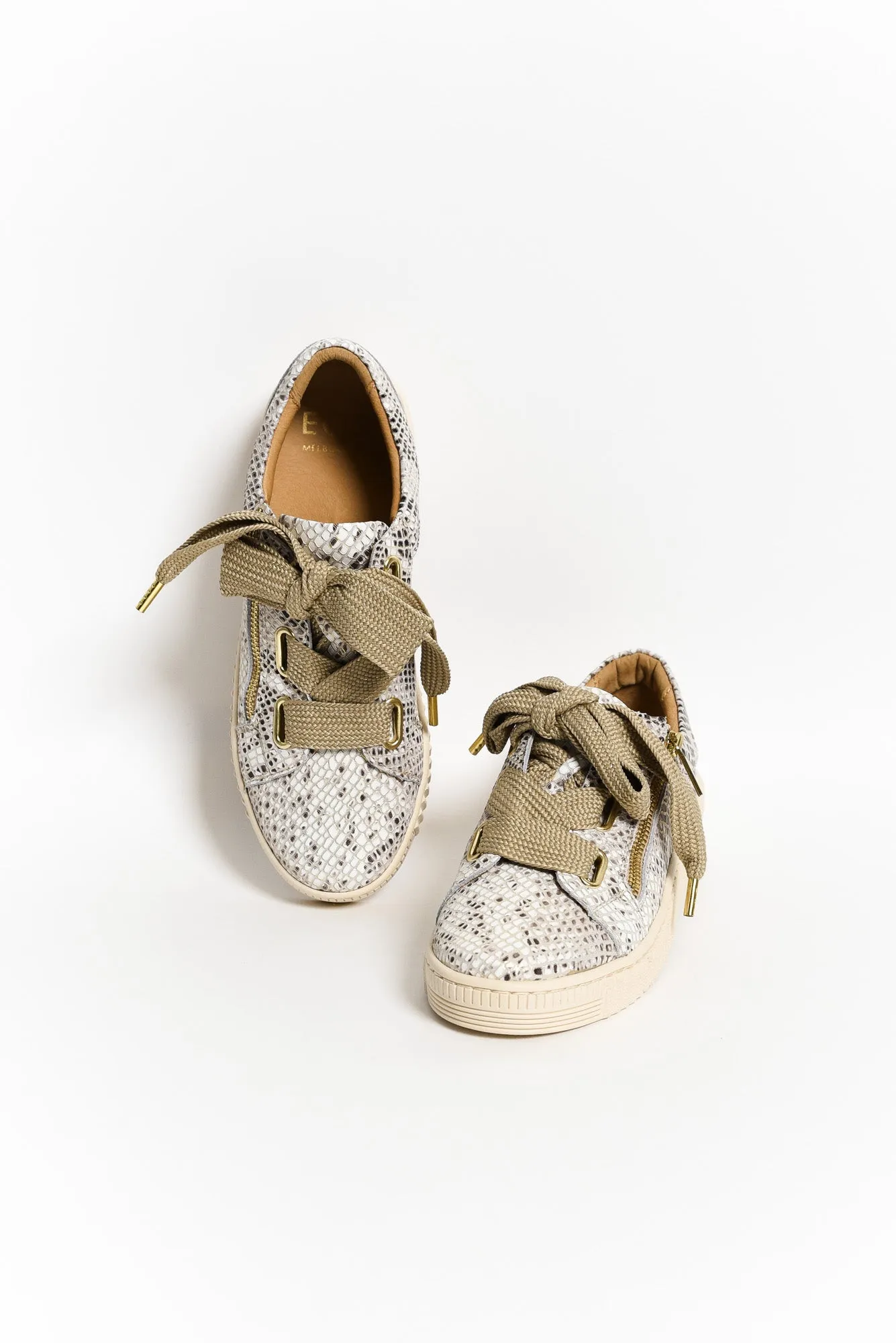 Jovi Champagne Animal Leather Sneaker sold by Blue Bungalow