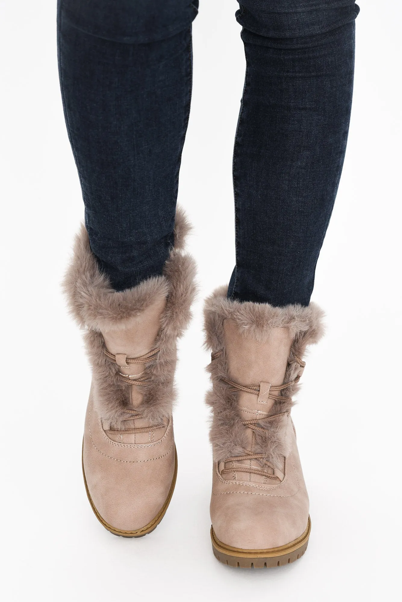 Alpine Taupe Faux Fur Boot sold by Blue Bungalow product image thumbnail 4