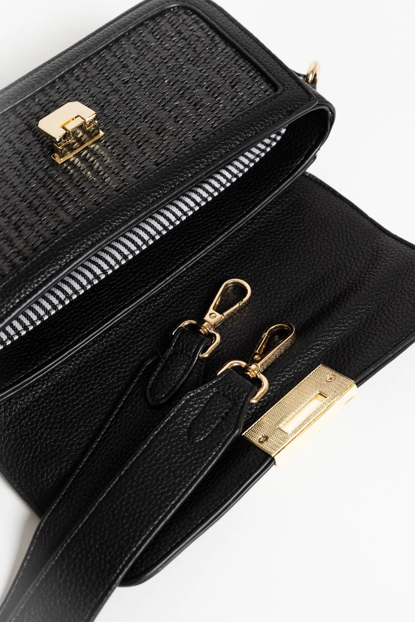 Hattie Black Weave Crossbody Bag sold by Blue Bungalow product image thumbnail 3