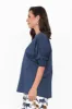 Walk In The Park Navy Linen Top sold by Blue Bungalow