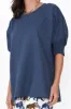Walk In The Park Navy Linen Top sold by Blue Bungalow