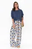 Walk In The Park Navy Linen Top sold by Blue Bungalow
