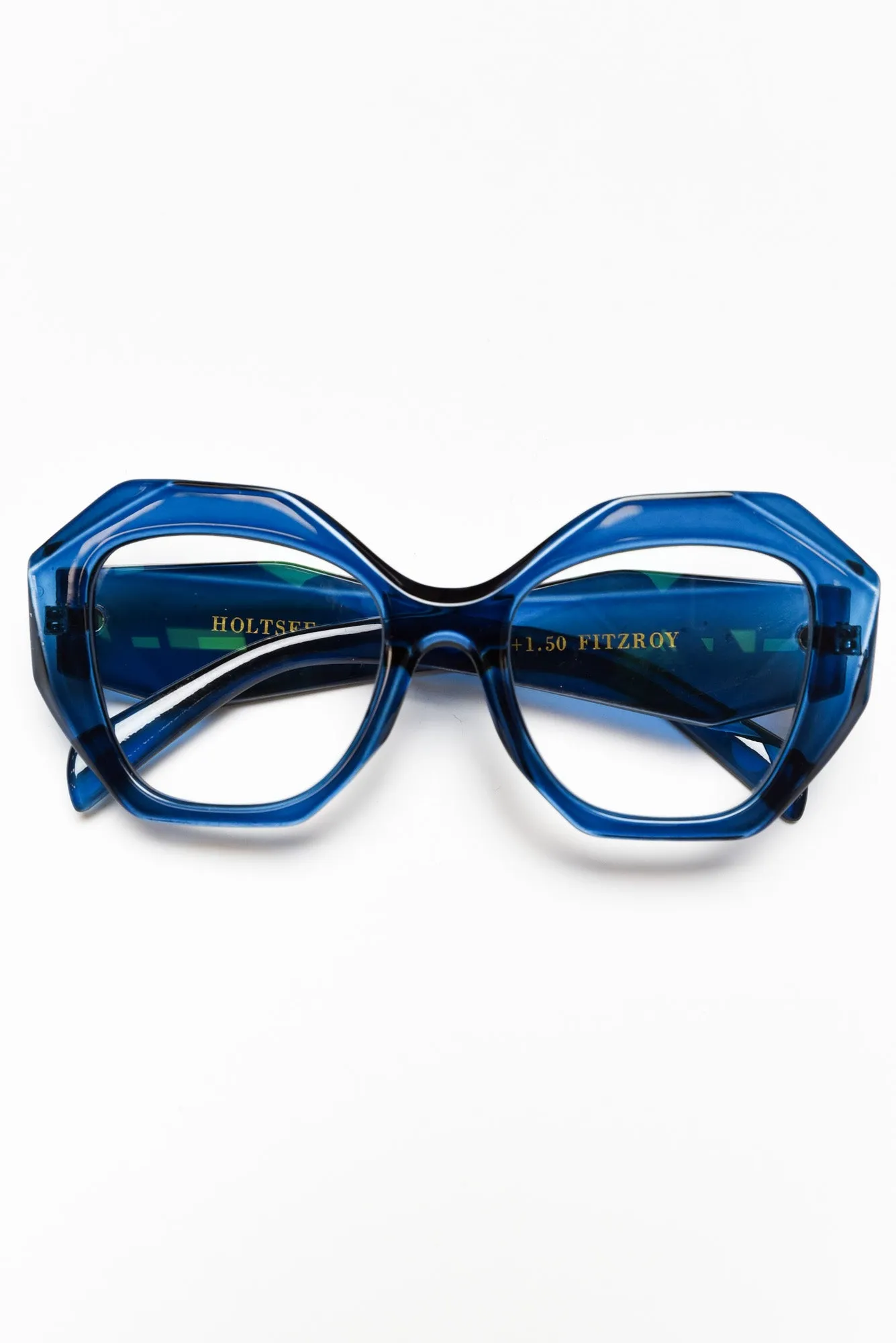 Fitzroy Navy Oversized Reading Glasses sold by Blue Bungalow