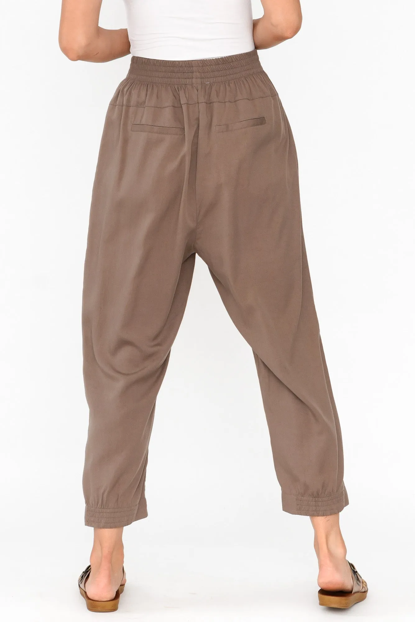 Kanni Chocolate Lyocell Jogger Pants sold by Blue Bungalow product image thumbnail 4