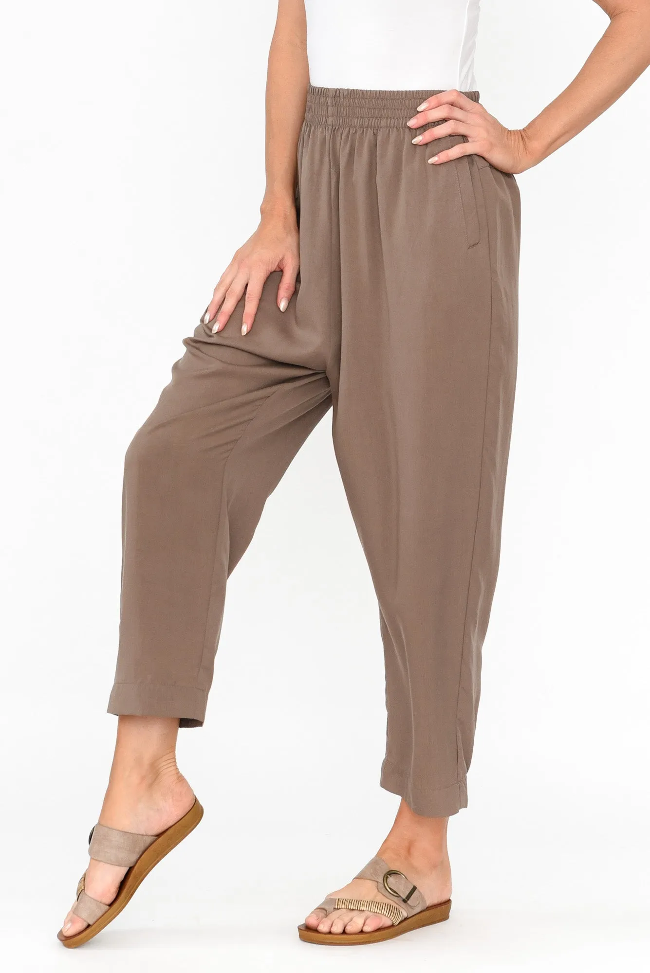 Kanni Chocolate Lyocell Jogger Pants sold by Blue Bungalow product image thumbnail 3