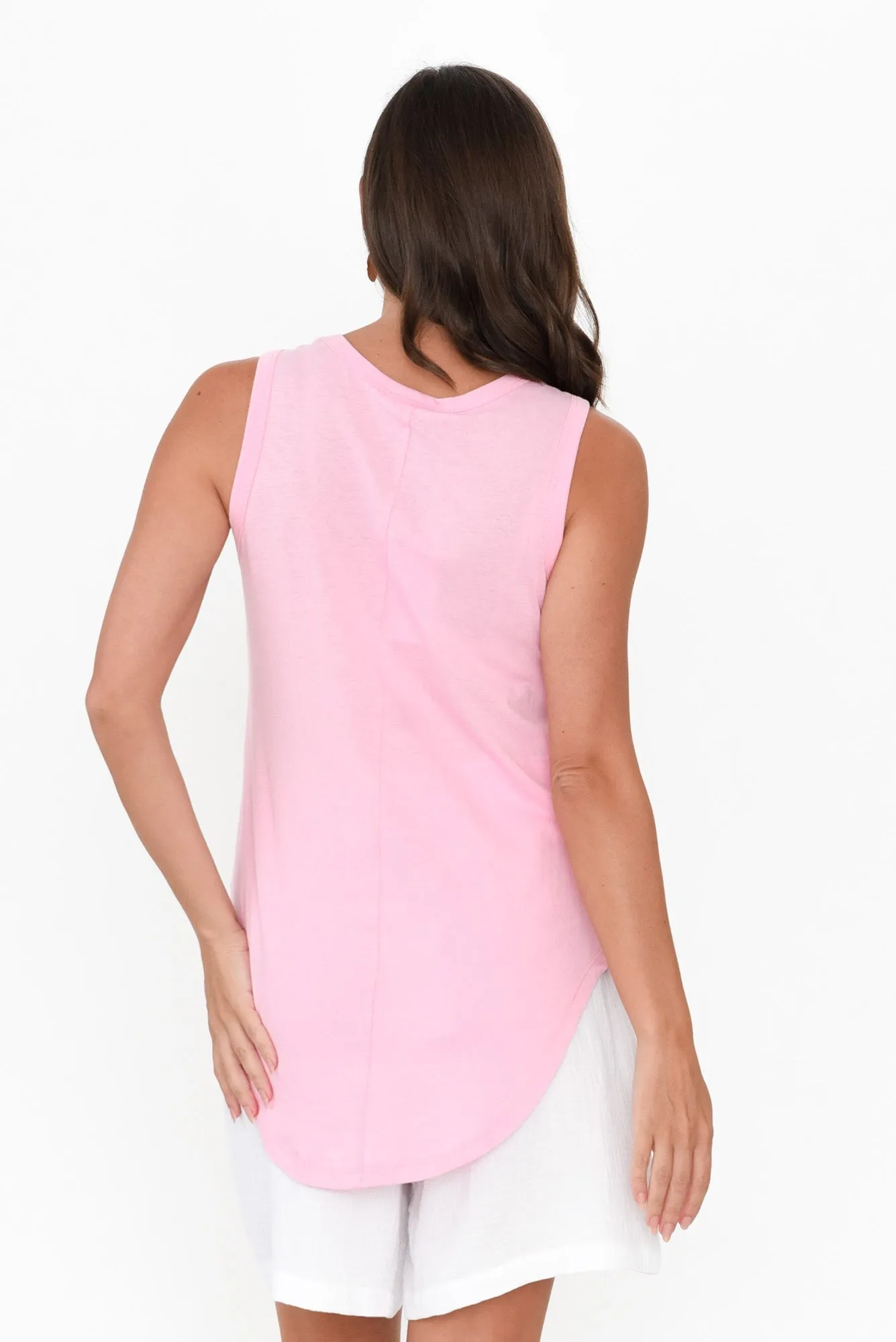 Keira Light Pink Cotton Tank sold by Blue Bungalow product image thumbnail 4