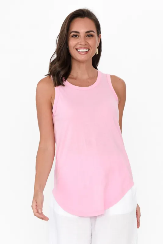 Keira Light Pink Cotton Tank sold by Blue Bungalow