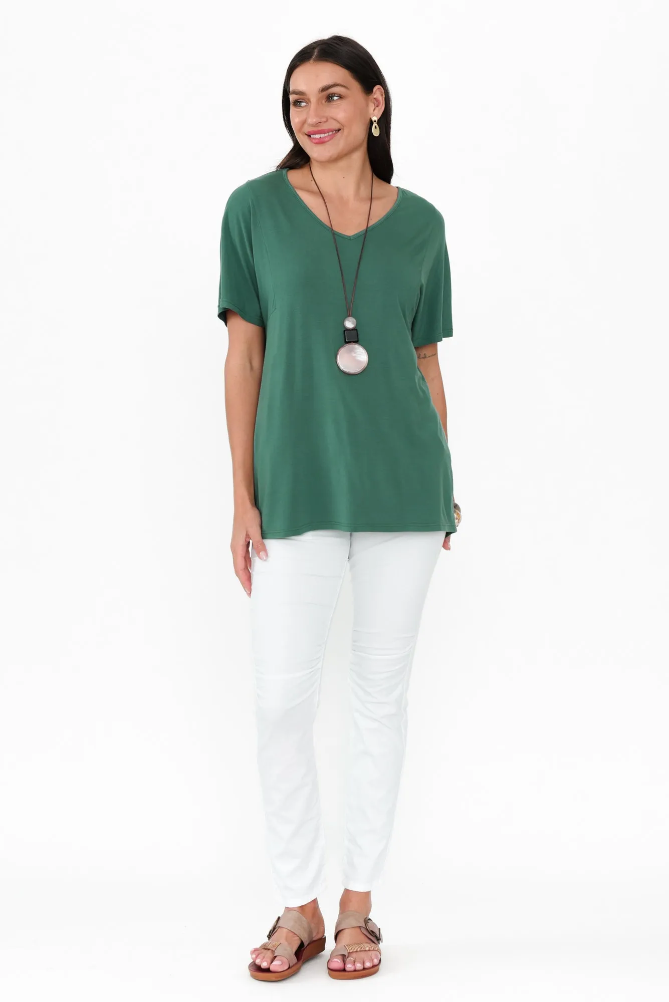 Ivy Emerald Micro Modal Swing Tee sold by Blue Bungalow product image thumbnail 3