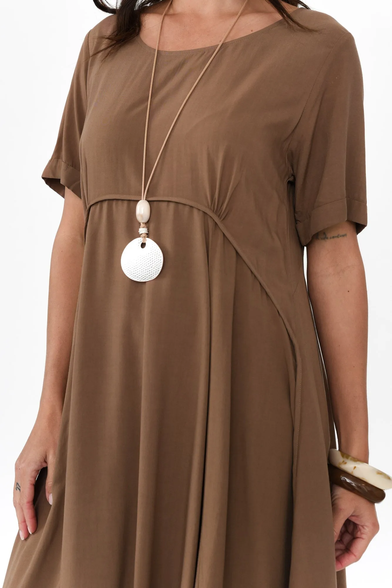 Zaelia Chocolate Crescent Dress sold by Blue Bungalow product image thumbnail 5
