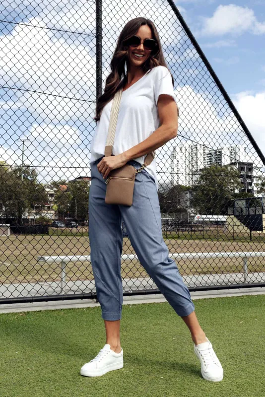 Cosita Blue Cropped Pants sold by Blue Bungalow