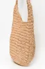 Kamaria Tan Straw Shoulder Bag sold by Blue Bungalow