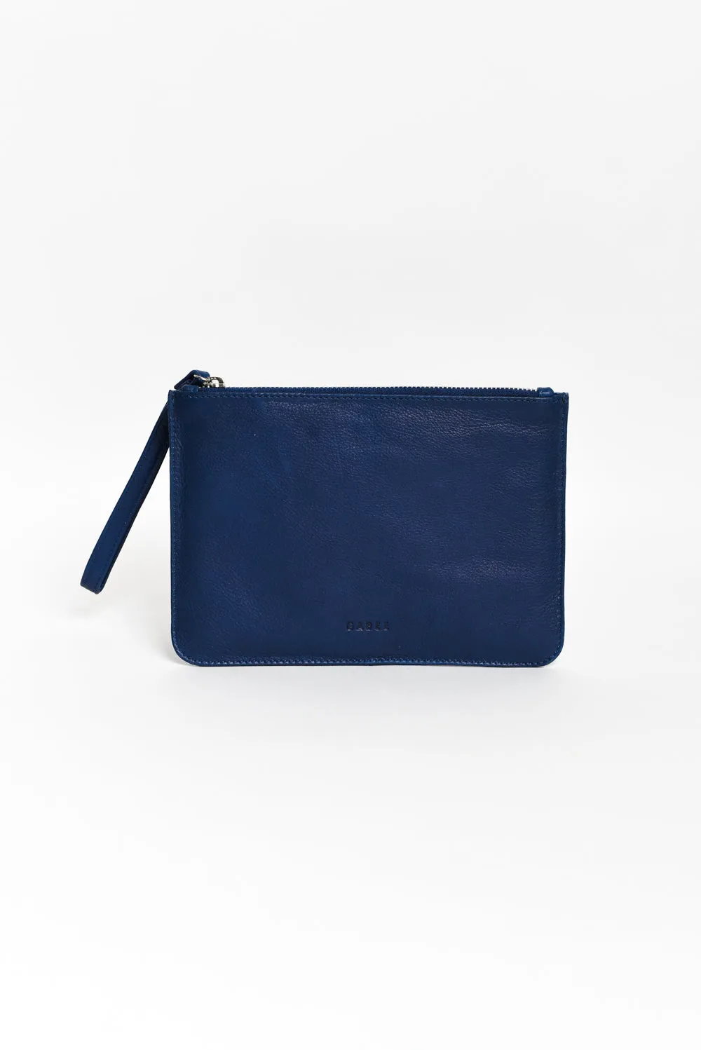 Queens Blue Leather Clutch sold by Blue Bungalow