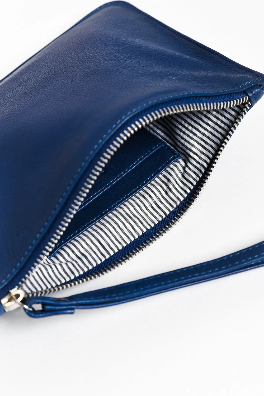 Queens Blue Leather Clutch sold by Blue Bungalow product image thumbnail 3