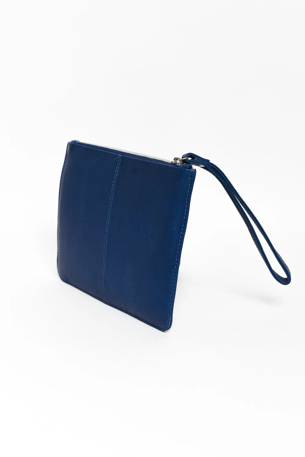 Queens Blue Leather Clutch sold by Blue Bungalow product image thumbnail 2