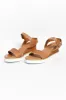 Mariah Brandy Leather Wedge sold by Blue Bungalow