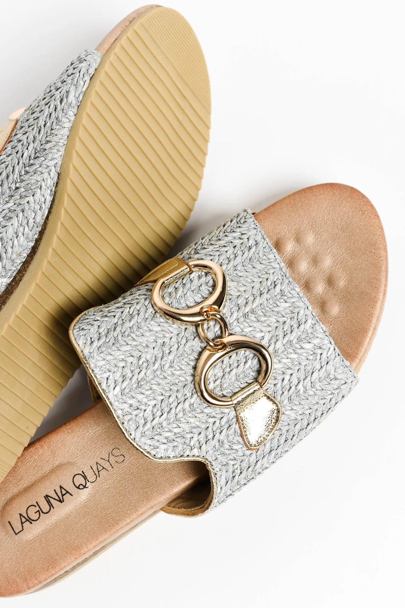 Kandy Stone Raffia Buckle Slide sold by Blue Bungalow product image thumbnail 3