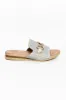 Kandy Stone Raffia Buckle Slide sold by Blue Bungalow