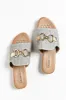Kandy Stone Raffia Buckle Slide sold by Blue Bungalow