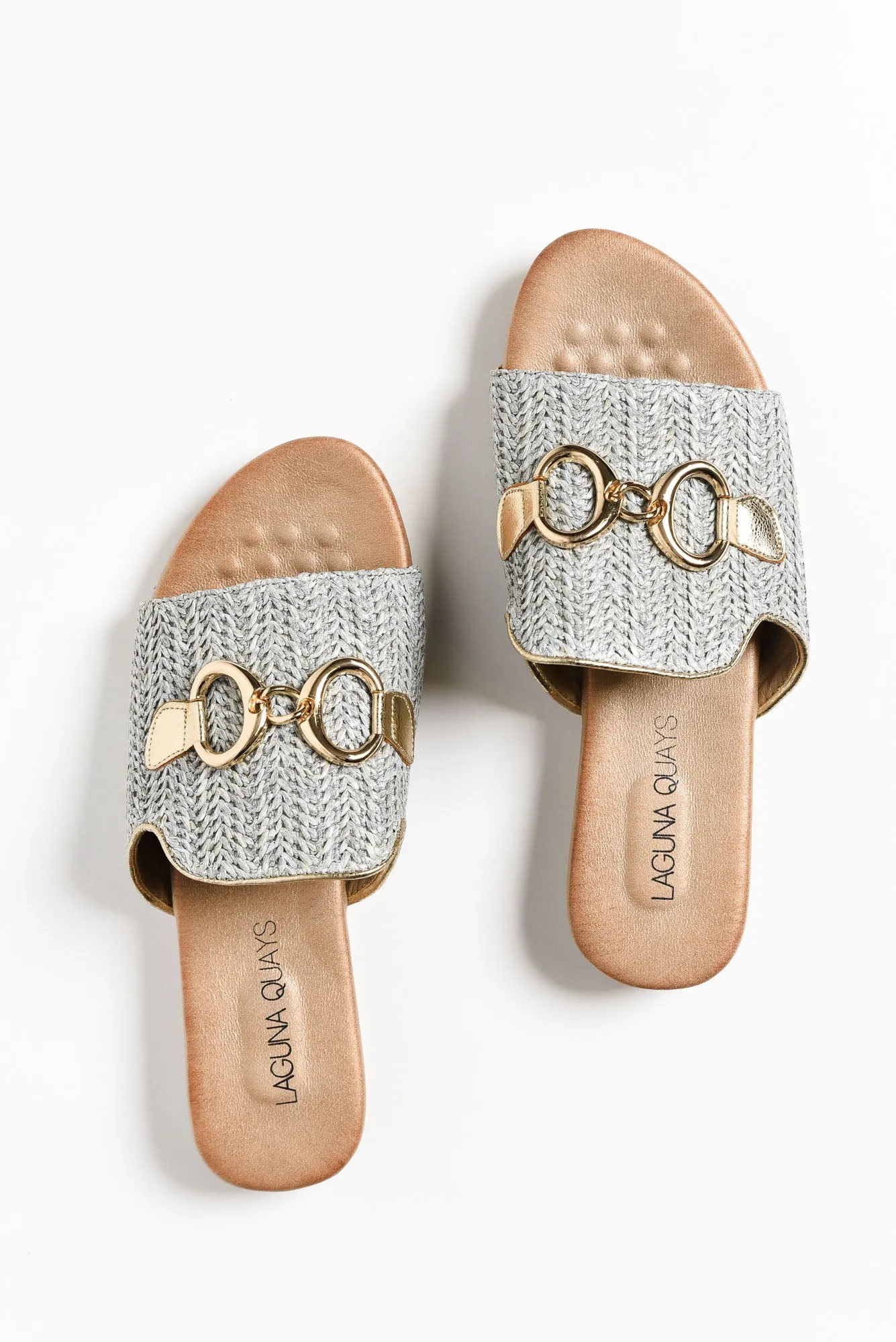 Kandy Stone Raffia Buckle Slide sold by Blue Bungalow product image thumbnail 2