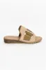 Givari Natural Buckle Woven Slide sold by Blue Bungalow