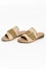 Givari Natural Buckle Woven Slide sold by Blue Bungalow