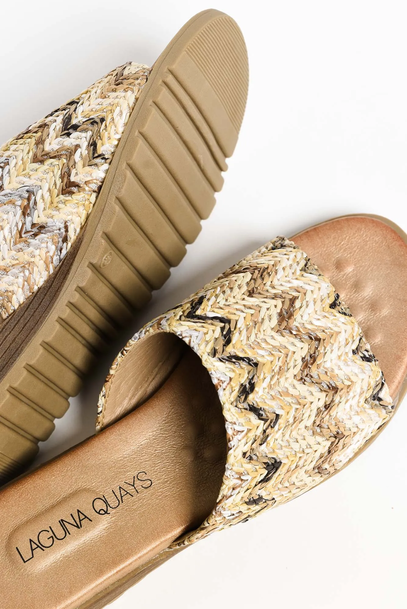 Ganni Natural Geo Raffia Slide sold by Blue Bungalow product image thumbnail 2