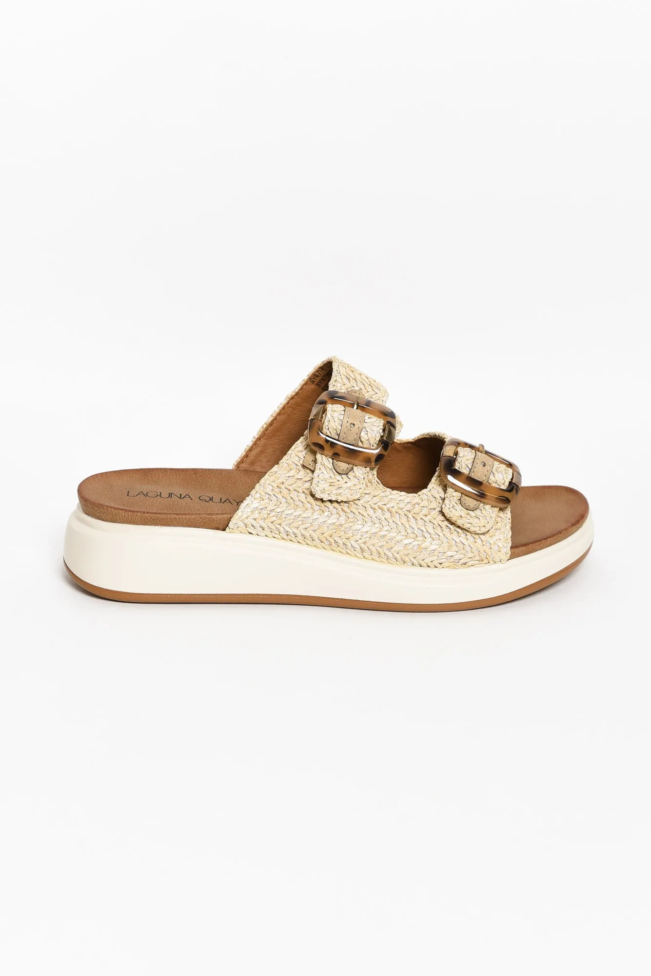 Beacon Beige Raffia Platform Slide sold by Blue Bungalow product image thumbnail 3