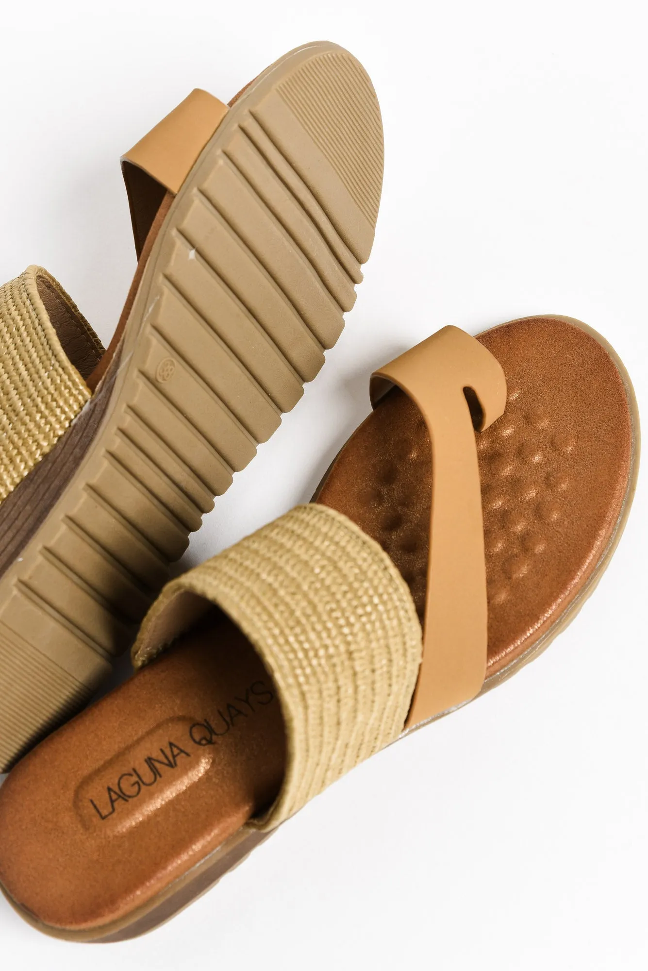Meduza Tan Woven Strappy Slide sold by Blue Bungalow product image thumbnail 4