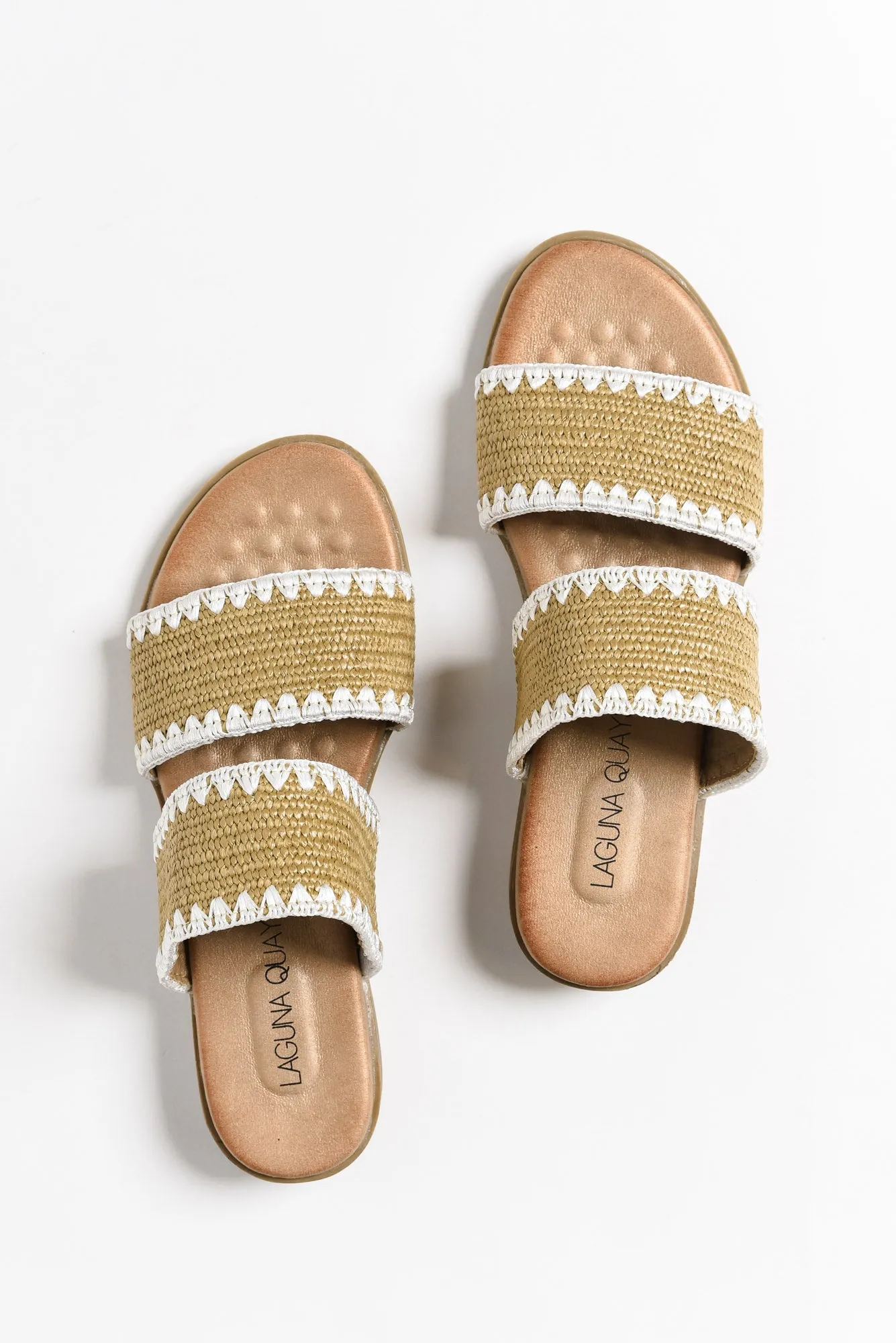 Gister Natural Contrast Woven Slide sold by Blue Bungalow product image thumbnail 2