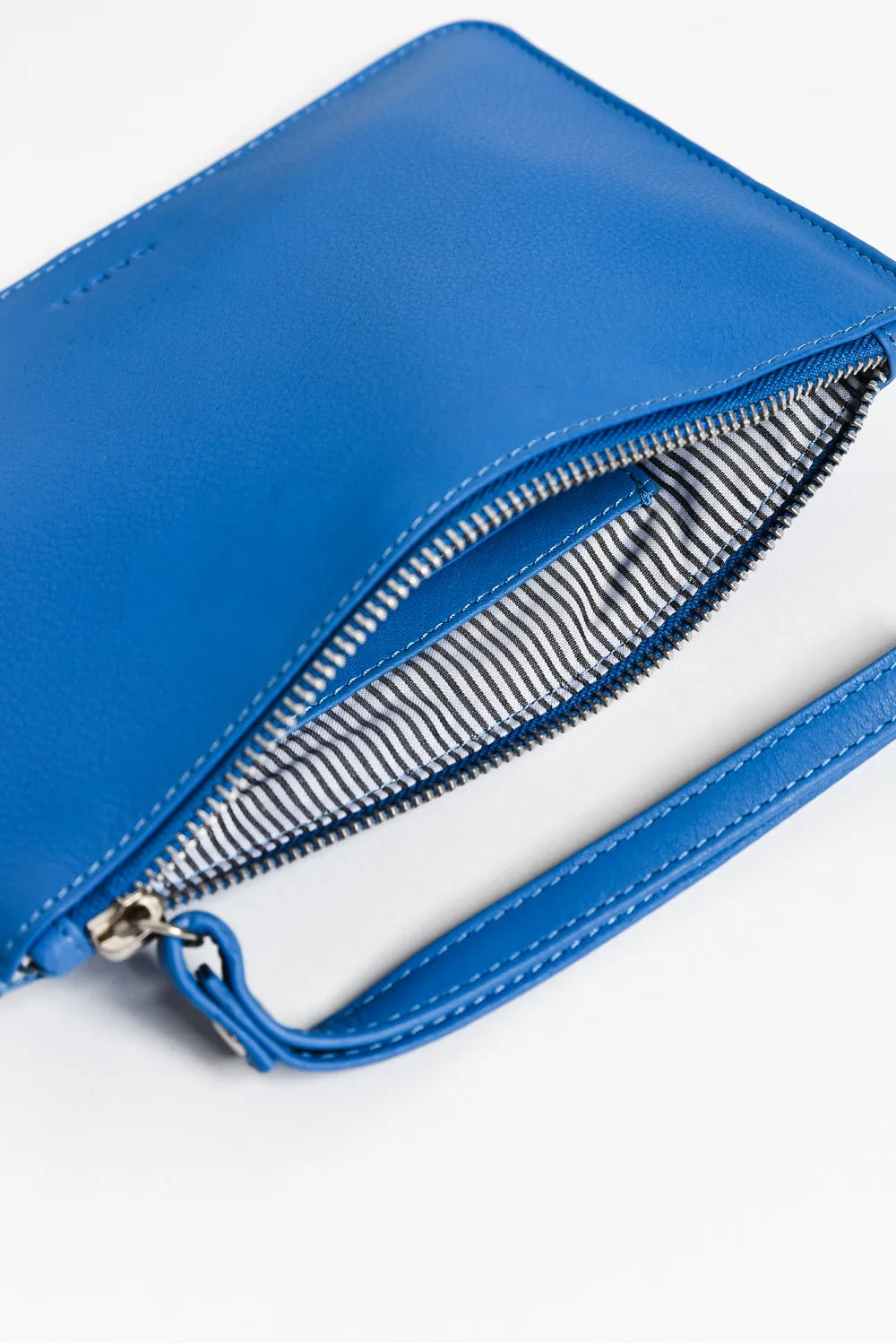 Queens Azure Blue Leather Clutch sold by Blue Bungalow product image thumbnail 3