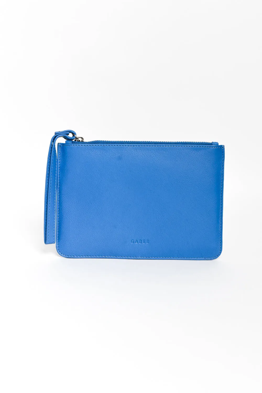 Queens Azure Blue Leather Clutch sold by Blue Bungalow