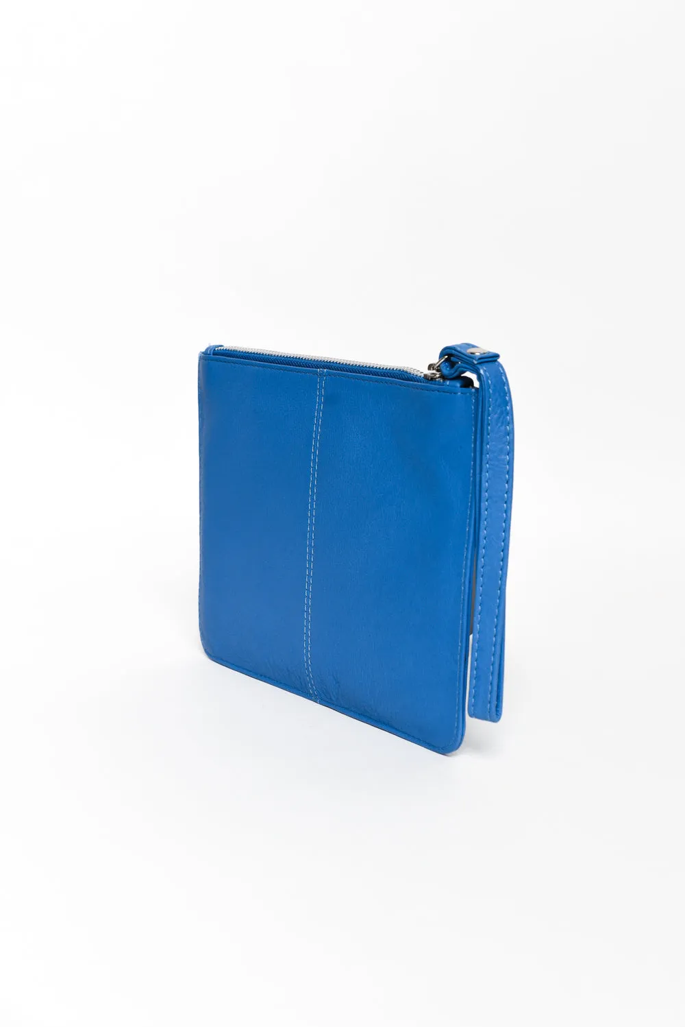 Queens Azure Blue Leather Clutch sold by Blue Bungalow product image thumbnail 2