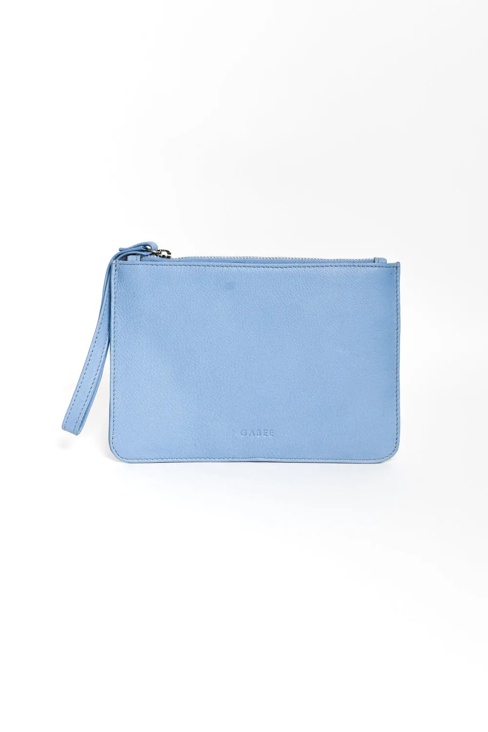 Queens Steel Leather Clutch sold by Blue Bungalow