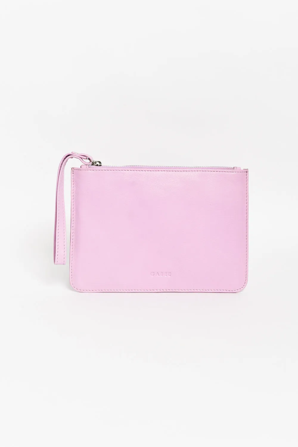 Queens Blush Leather Clutch sold by Blue Bungalow