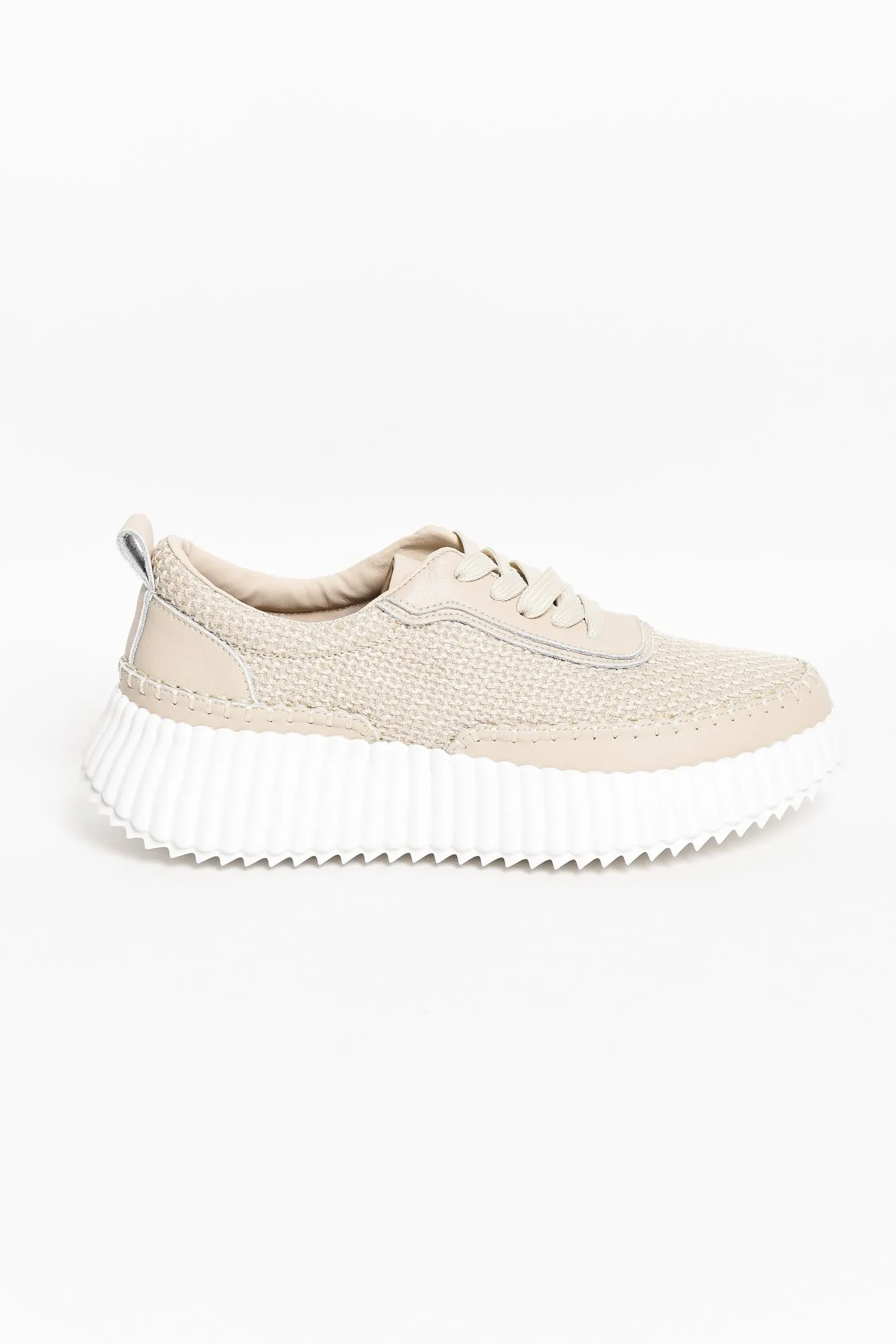 Jordi Natural Raffia Leather Sneaker sold by Blue Bungalow product image thumbnail 2