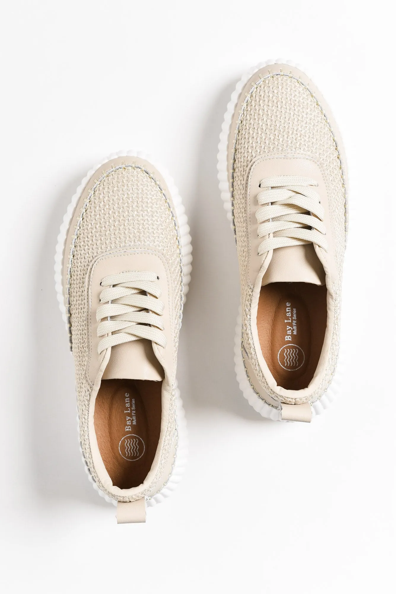 Jordi Natural Raffia Leather Sneaker sold by Blue Bungalow