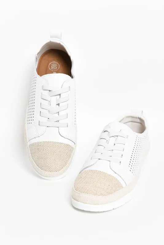 Moon White Leather Sneaker sold by Blue Bungalow