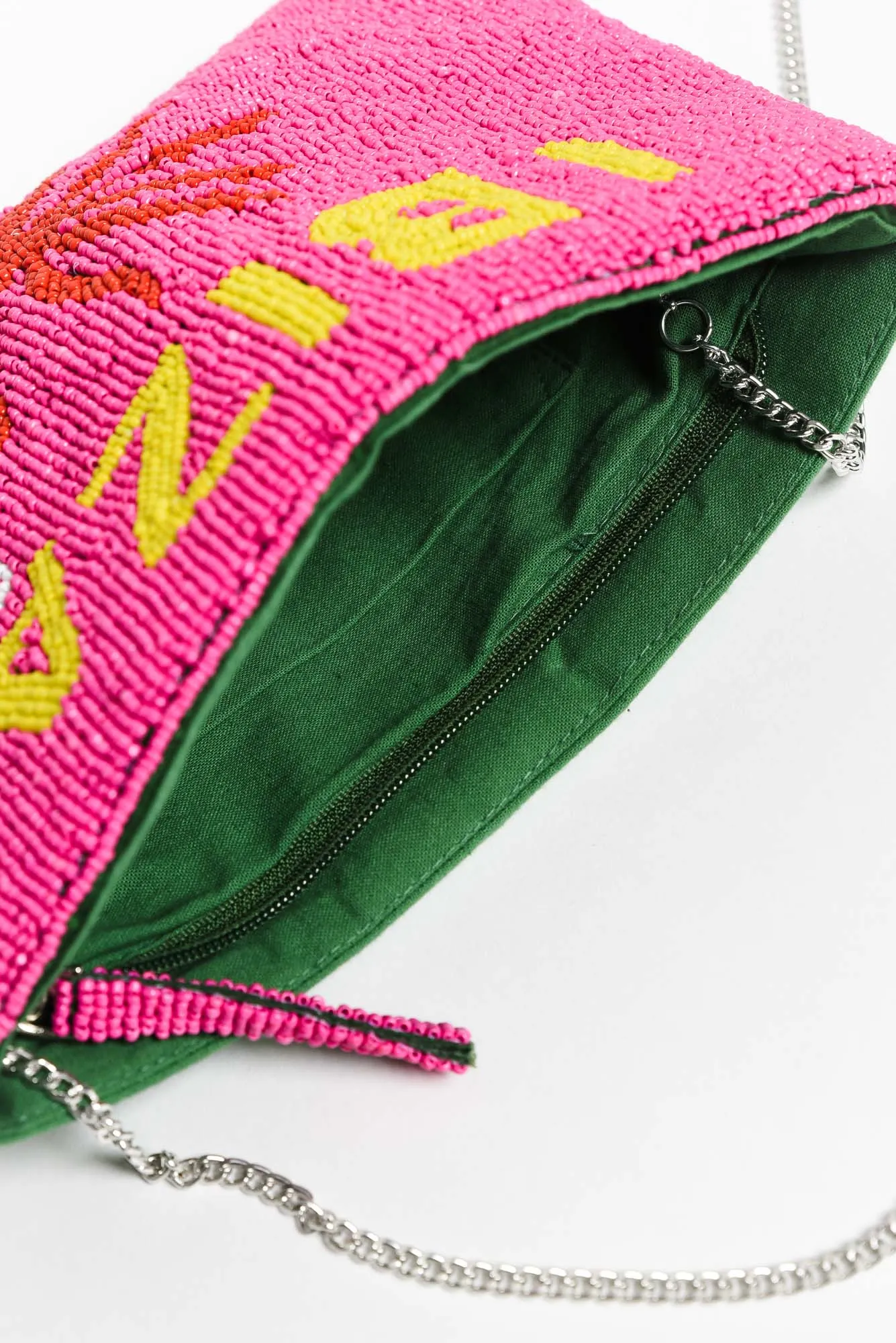 Ibiza Pink Beaded Clutch sold by Blue Bungalow product image thumbnail 2