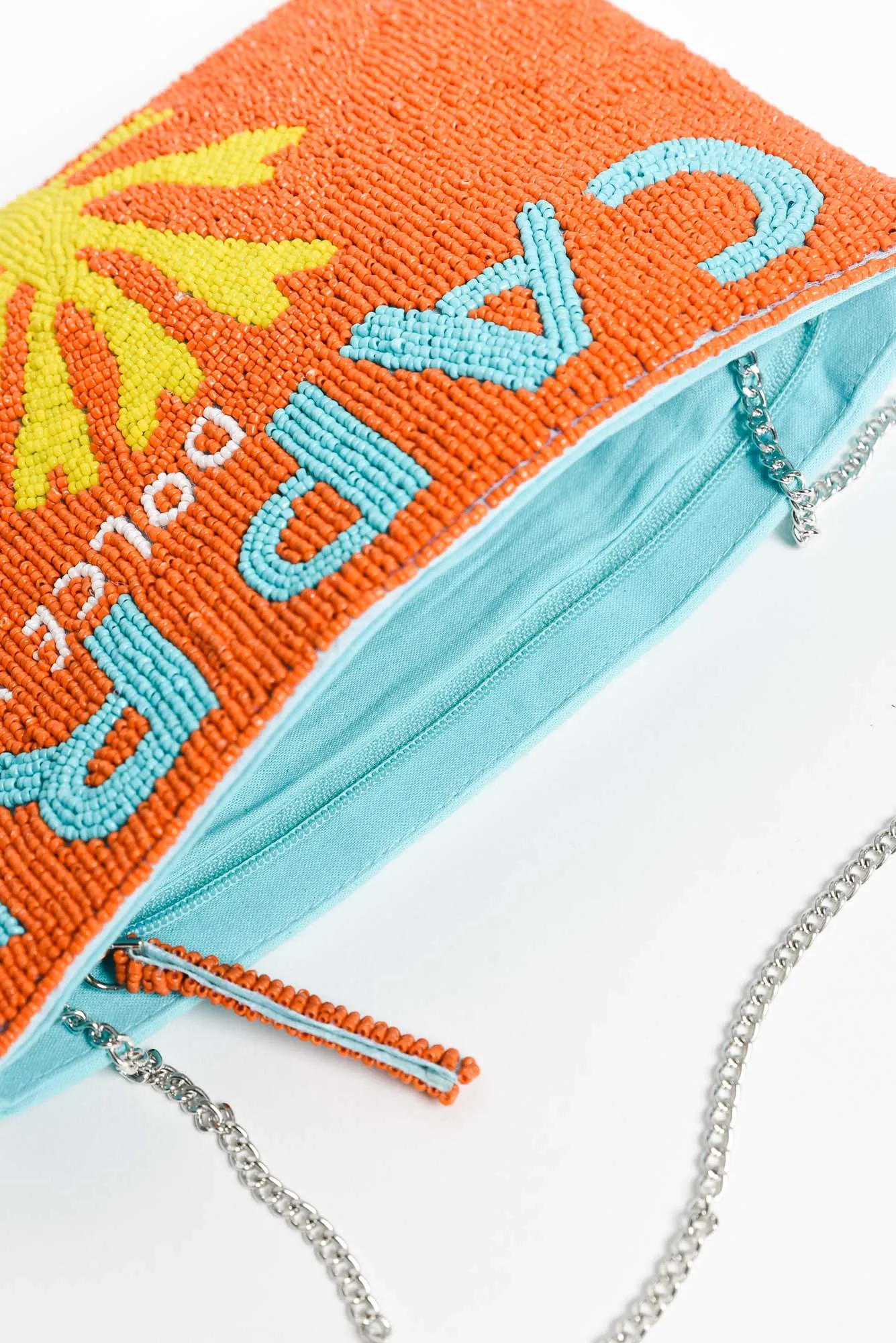Capri Orange Beaded Clutch sold by Blue Bungalow product image thumbnail 3