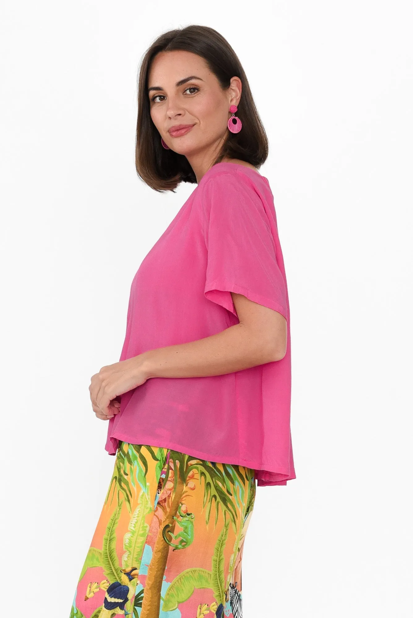 Tuala Hot Pink Top sold by Blue Bungalow product image thumbnail 3
