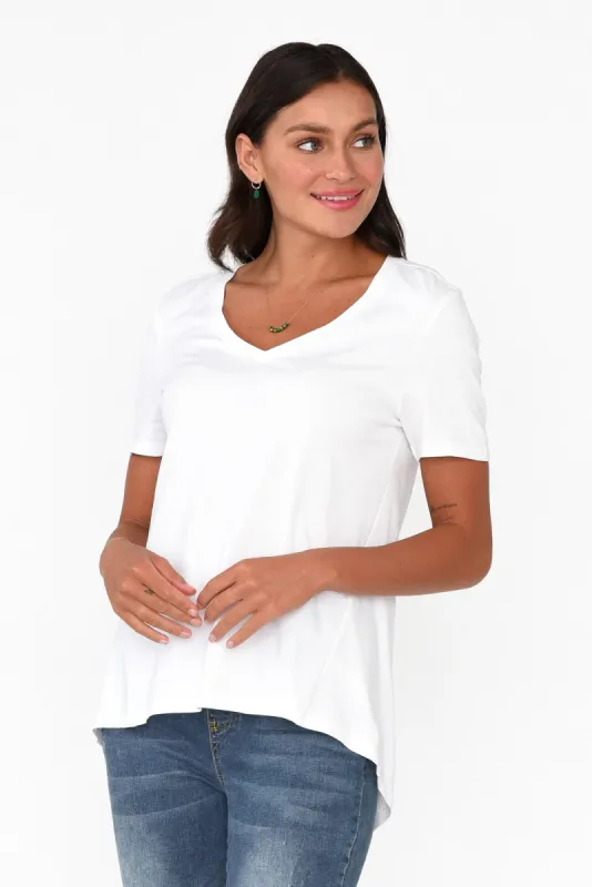 Luella White Cotton Tee sold by Blue Bungalow