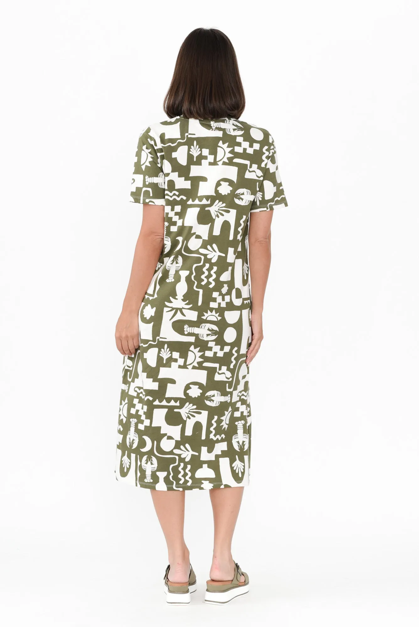 Postcard Khaki Coastal Cotton Tee Dress sold by Blue Bungalow product image thumbnail 4