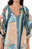 Deneva Blue Cactus Linen Dress sold by Blue Bungalow