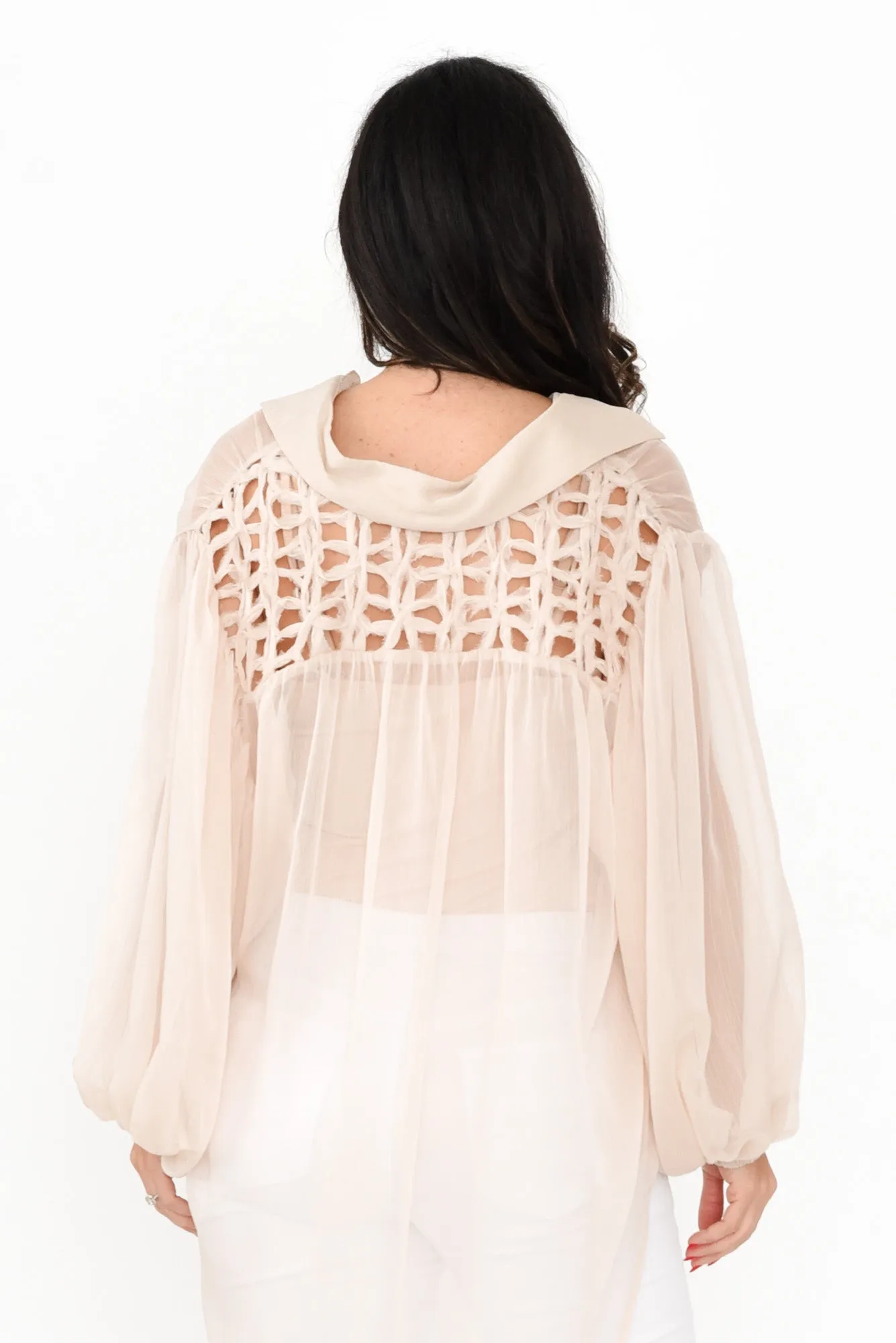 Eden Cream Collared Shirt sold by Blue Bungalow product image thumbnail 4