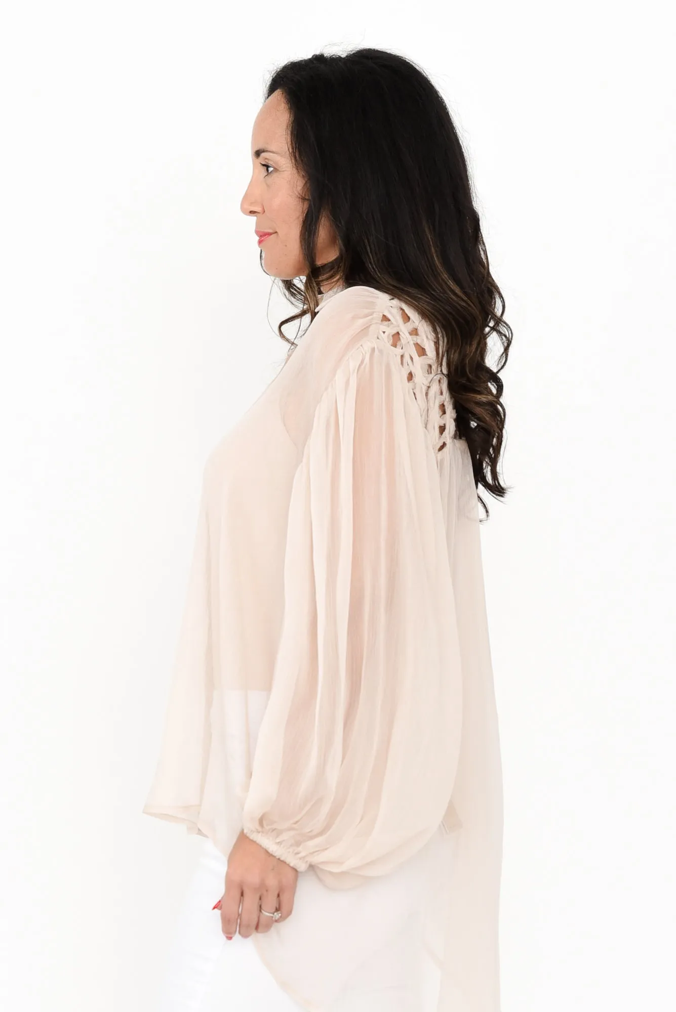Eden Cream Collared Shirt sold by Blue Bungalow product image thumbnail 3