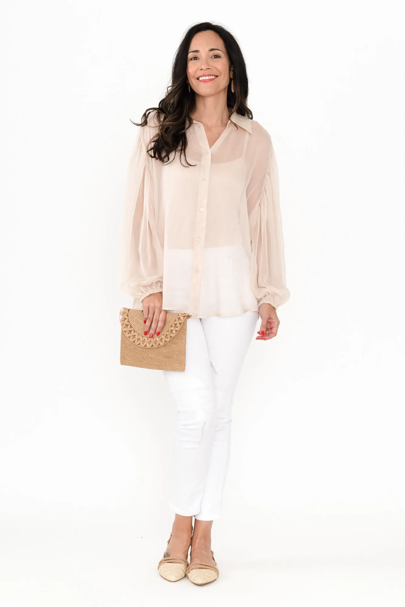 Eden Cream Collared Shirt sold by Blue Bungalow product image thumbnail 2