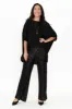 Mae Black Sequin Wrap Pants sold by Blue Bungalow