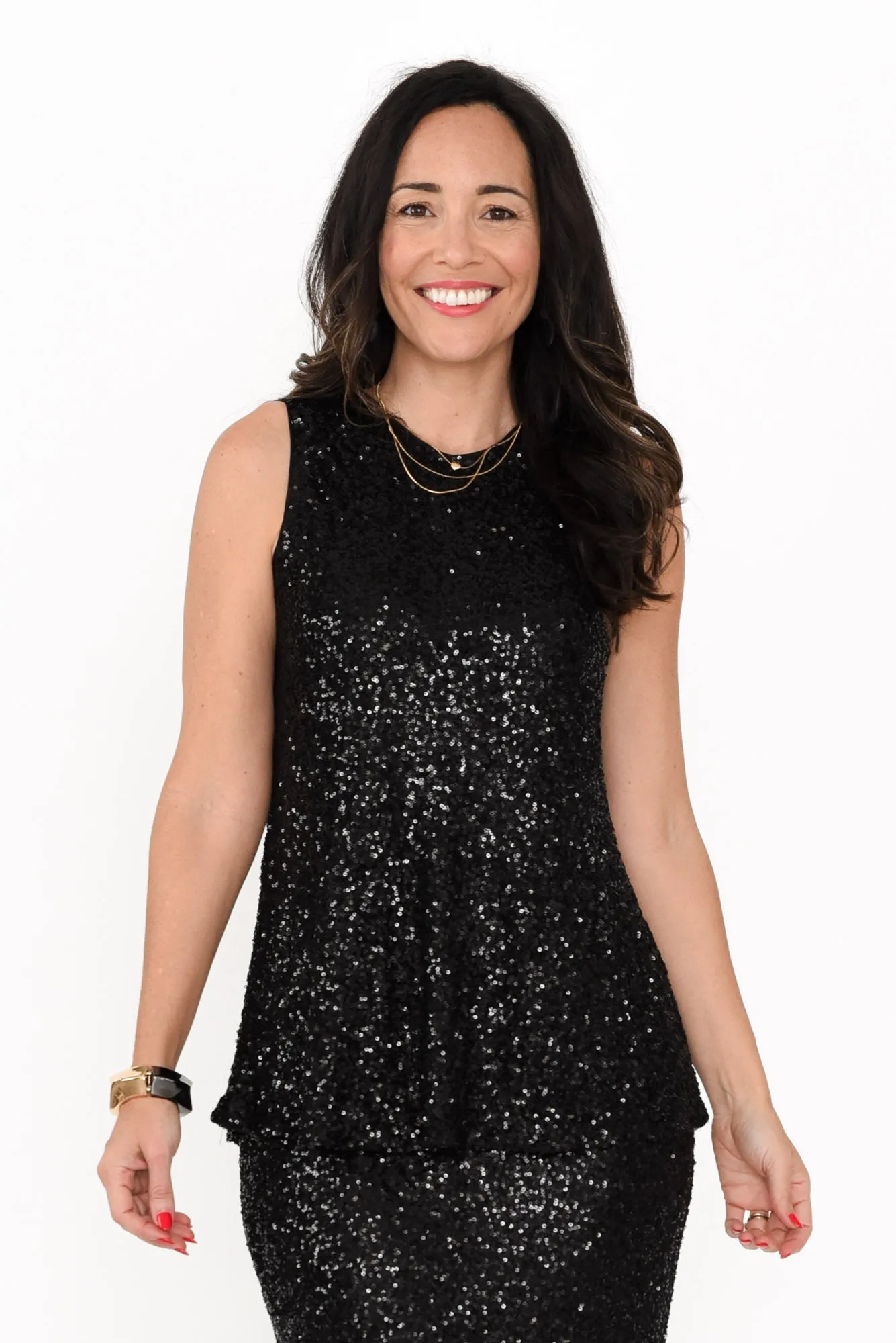 Showstopper Black Sequin Tank sold by Blue Bungalow