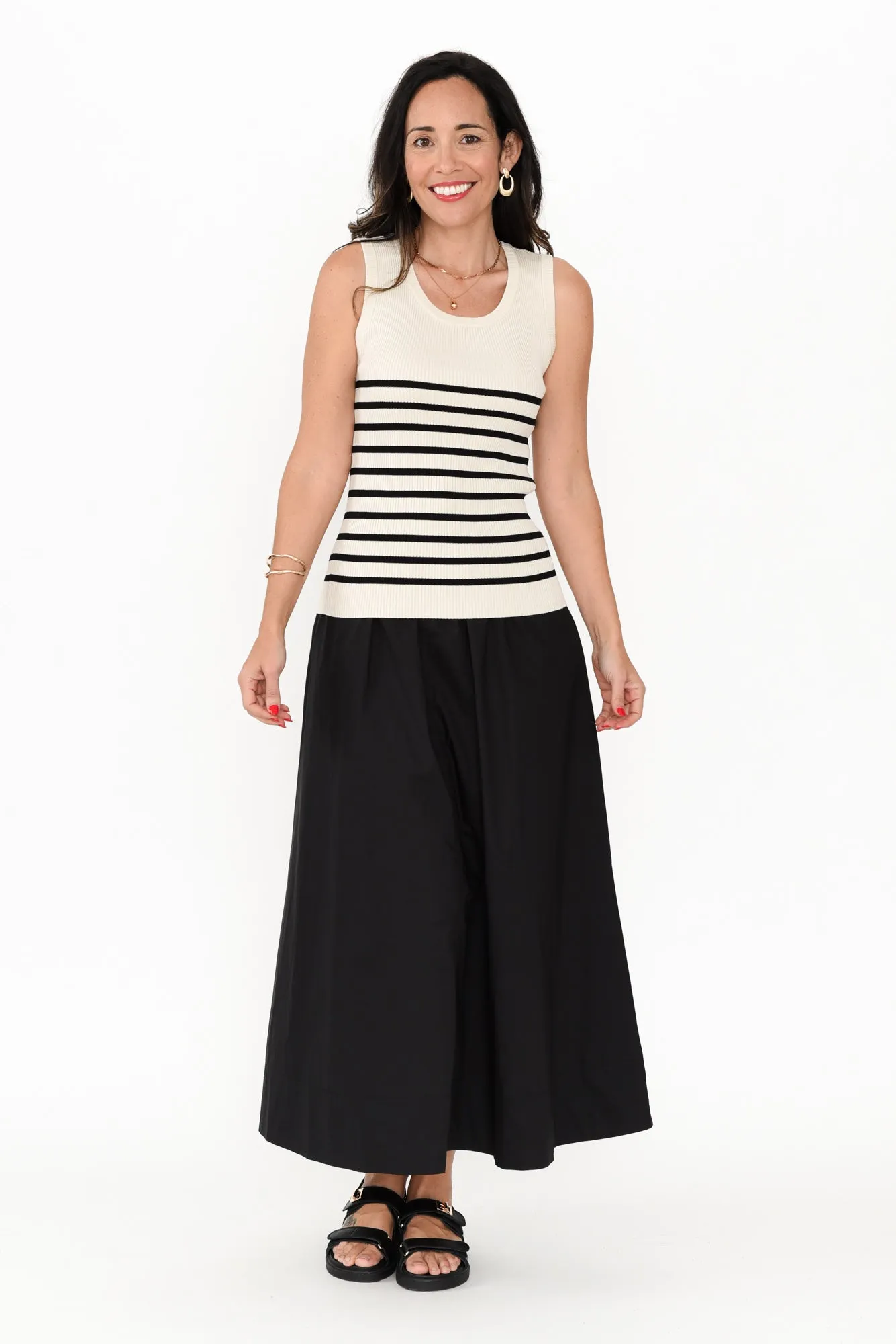 Amba Black Stripe Ribbed Tank sold by Blue Bungalow product image thumbnail 2